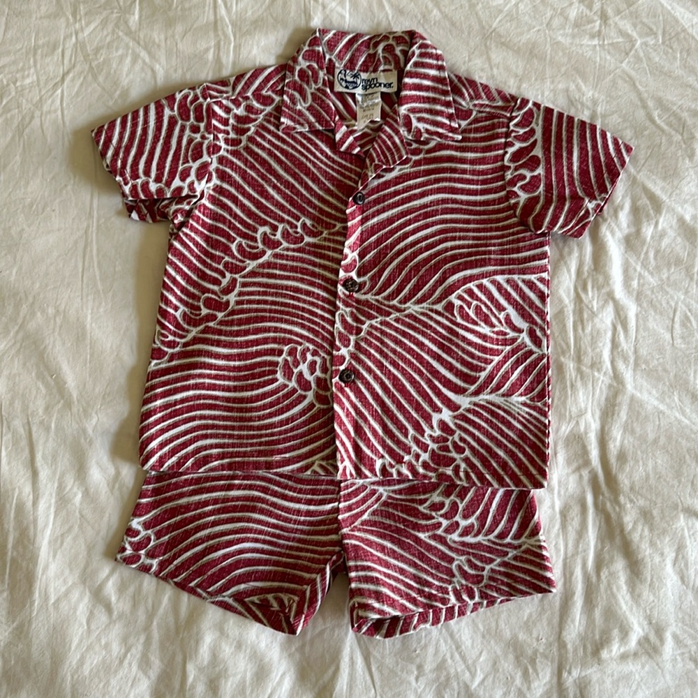 Reyn Spooner Boys Hawaiian shorts set